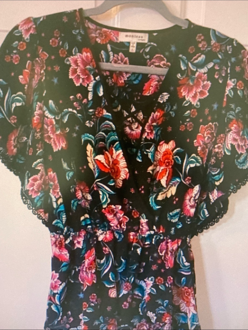Monteau Red Heart-Print Spaghetti Strap Cami